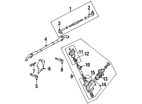 1996 Acura SLX P/S Pump & Hoses, Steering Gear & Linkage Repair Kit, Steering Unit Diagram for 8-97029-945-1