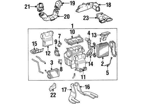 1996 Toyota Avalon Air Conditioner Harness Sub-Assembly, Cooler Wiring Diagram for 88605-07020