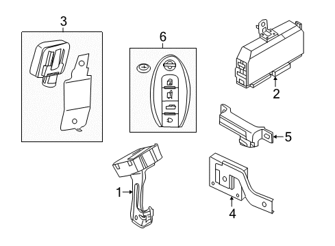 2020 Nissan Murano Keyless Entry Components Control Assembly-Key Less Diagram for 28595-5AA0A