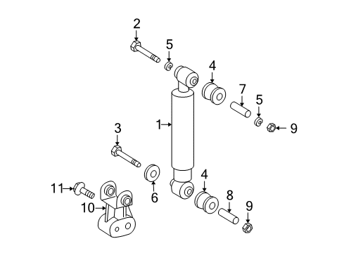 2005 Dodge Sprinter 2500 Shocks & Components - Rear Bushing-Shock Absorber Diagram for 5133873AA