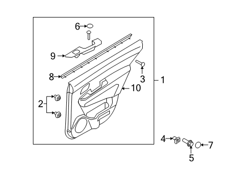 2007 Kia Rondo Rear Door WEATHERSTRIP-Rear Door Belt Inside Diagram for 833411D000S8