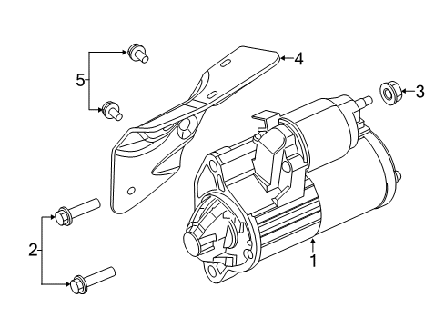 2017 Ram 1500 Starter Engine Starter Diagram for 56029852AB