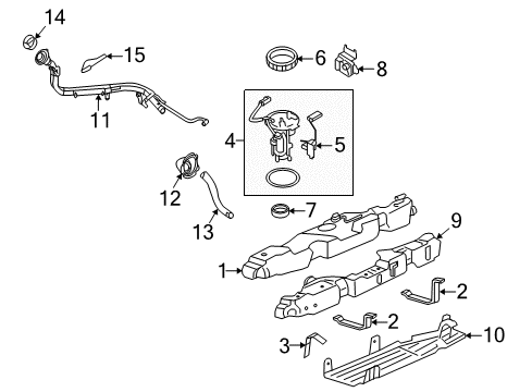 2008 Mercury Mountaineer Senders Strap Diagram for 6L2Z-9A147-AA