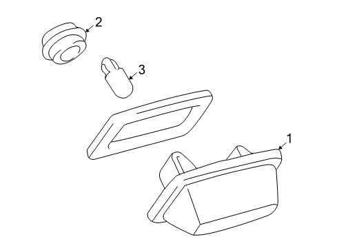 2004 Scion xA Bulbs Socket & Wire Diagram for 81278-20610