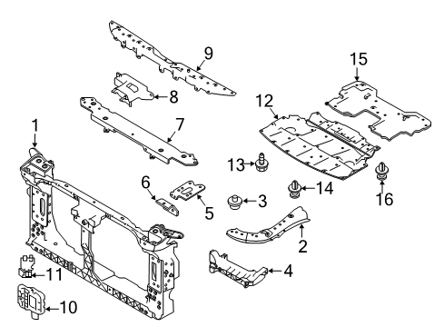 2015 Infiniti Q50 Automatic Temperature Controls Bracket Assy-Hood Lock Diagram for 625E3-4GA0A