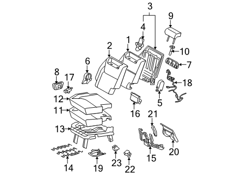 Diagram for 2006 Toyota Sienna Power Seats 