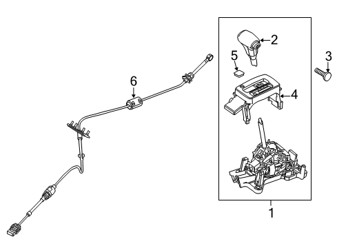 2007 Lincoln MKZ Console Shift Indicator Diagram for 7H6Z-7D443-B