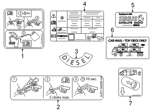 OEM Ford CK4Z-1503050-B - AC Label