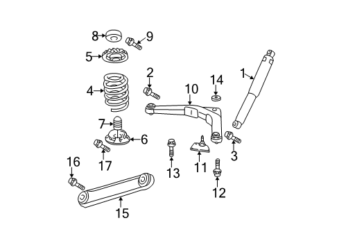 2004 Jeep Grand Cherokee Rear Suspension Components, Lower Control Arm, Upper Control Arm, Stabilizer Bar Spring-Suspension Diagram for 52080400AA