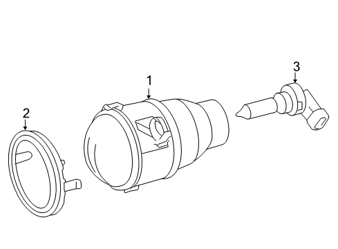 2008 Lexus RX400h Fog Lamps Lens & Body Diagram for 81221-48030