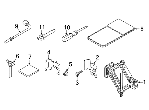 2021 Kia Sedona Jack & Components Bracket-Jack Diagram for 09125A9000