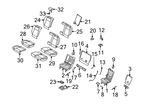 2012 BMW X5 Second Row Seats Drink Holder Diagram for 52209120257