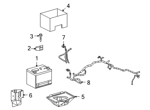 2007 Cadillac XLR Battery Cable Asm, Battery Negative Diagram for 19116218