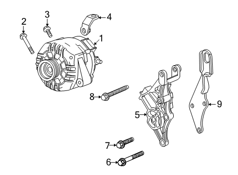 2005 Pontiac Montana Alternator GENERATOR Assembly *Mrkprnt1 Diagram for 10317648