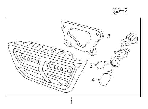 2020 Kia Optima Bulbs Pad-Rear Combination Lamp Inside Diagram for 92465D5000