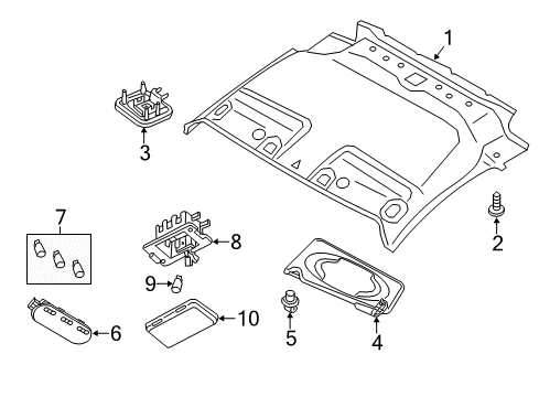 2015 Chevrolet City Express Bulbs Cargo Lamp Diagram for 19316161