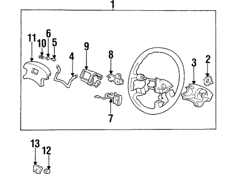 1990 Honda Civic Cruise Control System Actuator Assembly Diagram for 36510-PM5-305
