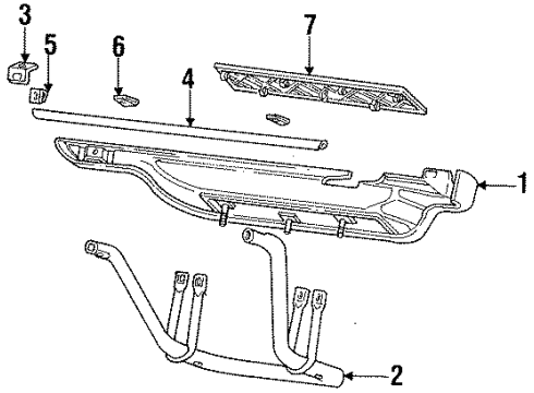 1993 Ford F-150 Exterior Trim - Cab Body Side Molding Diagram for XC3Z-1829314-PTM
