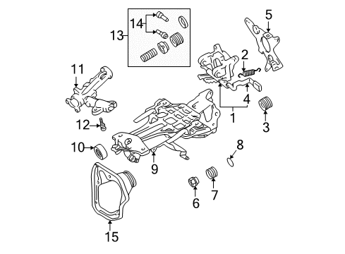 2002 Toyota Avalon Housing & Components Cover Assembly Diagram for 45025-07010