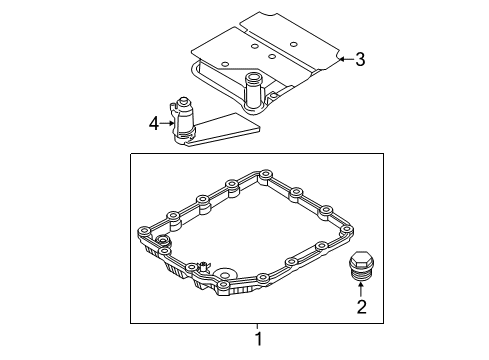 2013 BMW 135i Transmission Suction Filter Unit Diagram for 28107842828