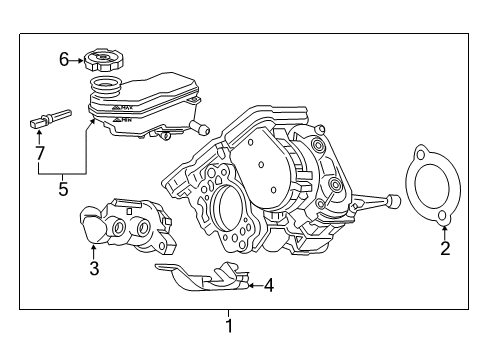 2017 Chevrolet Volt Dash Panel Components Master Cylinder Assembly Diagram for 23389753