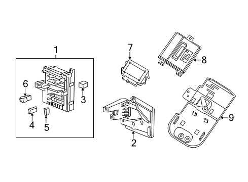 2012 Cadillac CTS Electrical Components Fuse Box Diagram for 22782850