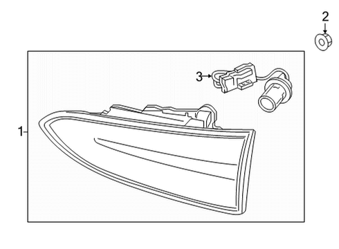 2022 Hyundai Santa Fe Tail Lamps LAMP ASSY-REAR COMB INSIDE, RH Diagram for 92404-CL100