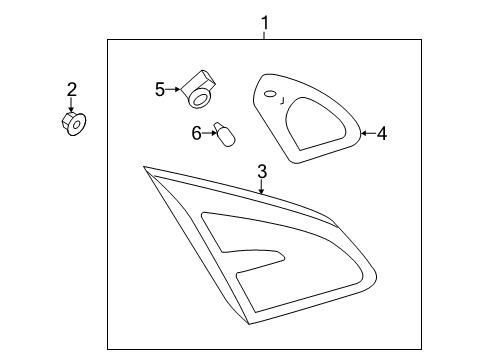 2012 Nissan Murano Bulbs Nut Diagram for 90499-1GR0A