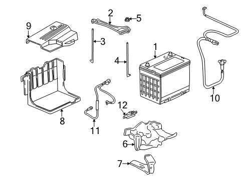 2001 Acura CL Battery Cable Assembly, Starter Diagram for 32410-S3M-A10