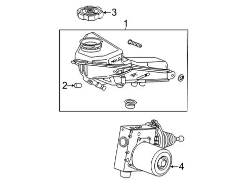 2022 Cadillac CT5 Dash Panel Components Reservoir Bolt Diagram for 84349450