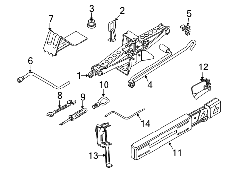2010 BMW X3 Interior Trim - Rear Body Bracket For Hazard Warn. Triangle Diagram for 51717003695