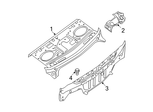 2007 Nissan Sentra Rear Body Bolt Diagram for 01121-0038U