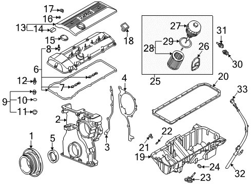 2003 BMW X5 Filters Air Filter Diagram for 13721702908