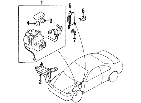 1999 Nissan Maxima ABS Components Abs Anti-Lock Brake Control Module Diagram for 47850-4L800