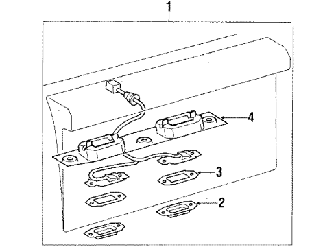 1987 Toyota Tercel License Lamps Lamp Assy, License Plate Diagram for 81270-80004