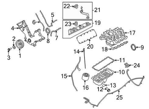 2016 Ford E-350 Super Duty Engine Parts Oil Filler Tube Diagram for 9C2Z-6763-D