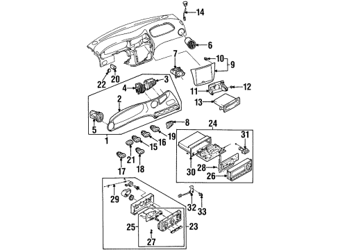 2000 Daewoo Leganza Switches Switch Asm, Stop Lamp Diagram for 96312343