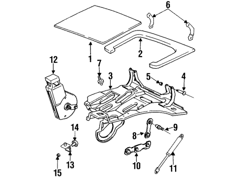 1997 BMW 850Ci Headlamps Left Headlight Cover Diagram for 51178108295