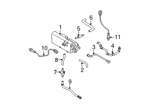 2007 Kia Spectra Powertrain Control Hose-Vacuum Tube To Diagram for 313732F500