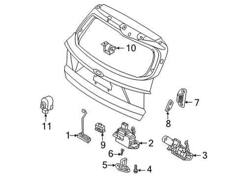 2021 Kia Sorento Lift Gate LIFTER Assembly-Tail GAT Diagram for 81830R5000