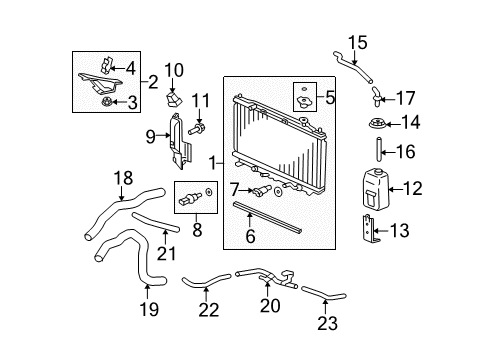 2012 Acura TSX Powertrain Control Hose, Water (Lower) Diagram for 19502-R70-A00