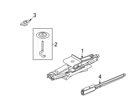 2007 Ford Crown Victoria Jack & Components Wrench Diagram for 6W7Z-17032-A