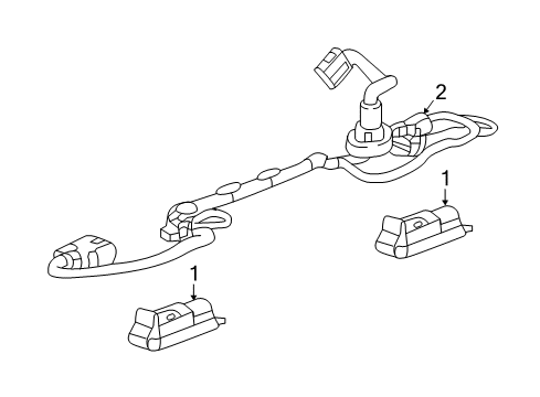 2017 Cadillac XT5 License Lamps Harness Diagram for 84087768