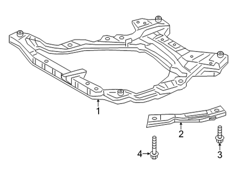 2022 Lexus NX250 Suspension Mounting - Front Reinforcement Diagram for 52258-42020