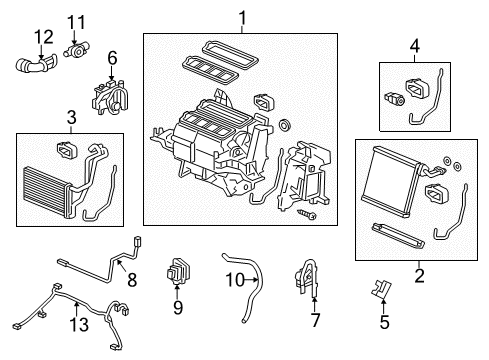 2014 Honda CR-V Switches & Sensors Heater Unit Sub A Diagram for 79106-T0G-A41