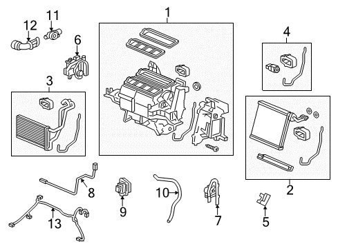 2014 Honda CR-V Switches & Sensors Wire Harn, A/C Sub Diagram for 80650-T0A-A40