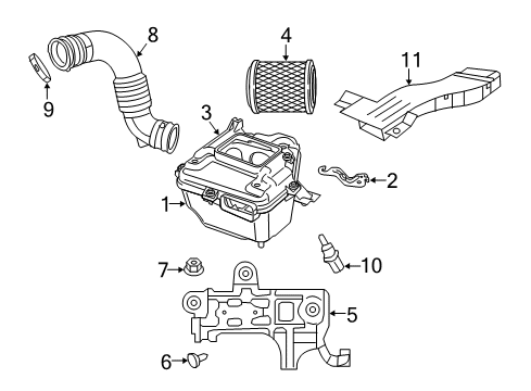 2012 Dodge Caliber Powertrain Control Fresh Air Duct Diagram for 4593912AB