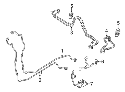 2021 BMW X5 Rear A/C Lines INJECTION STRIP INTAKE PIPE Diagram for 64536995413
