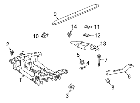 2007 Dodge Sprinter 3500 Suspension Mounting - Front Bolt Diagram for 5136546AA