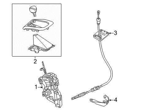 2021 Ram ProMaster 1500 Shifter Housing Transmission Shifter Diagram for 5154965AE